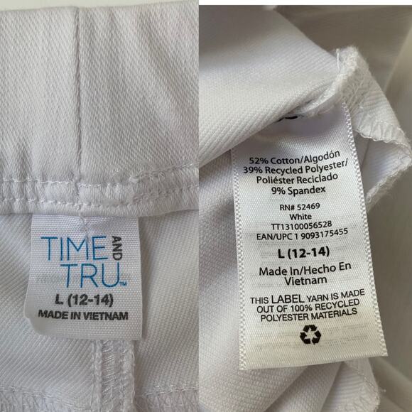 Time and Tru White Cotton Blend Ankle Skinny Pants - Picture 9 of 9